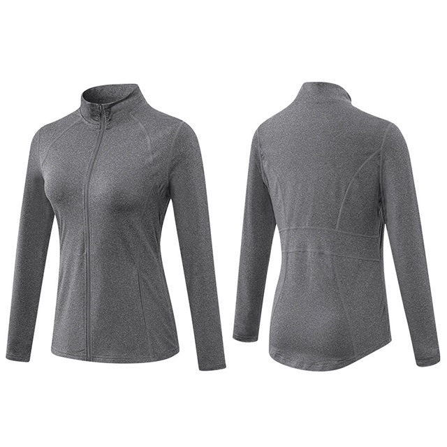 Autumn And Winter Zipper Long-sleeved Sports Jacket for Ladies