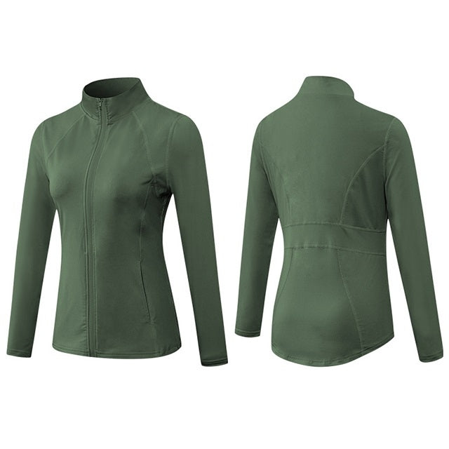 Autumn And Winter Zipper Long-sleeved Sports Jacket for Ladies