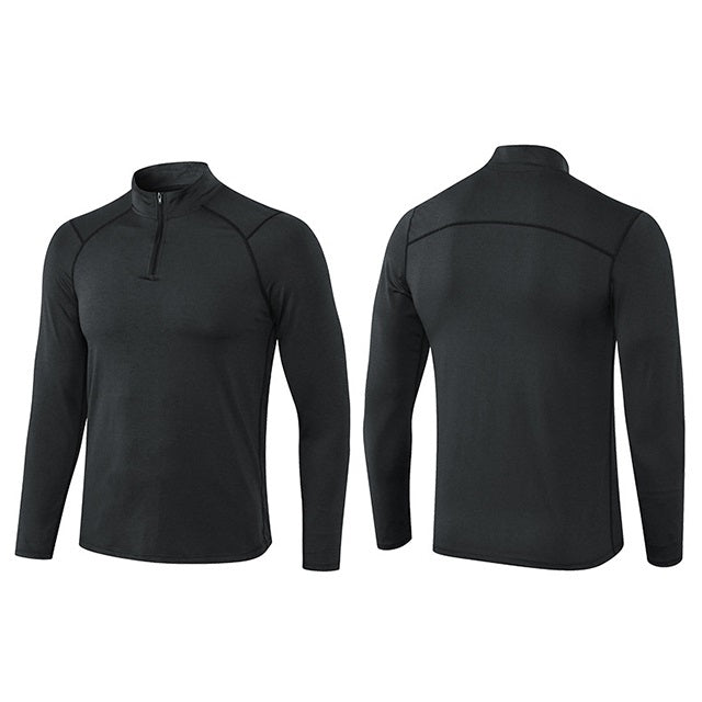 Autumn And Winter Half Zipper Long-sleeved Slim Fit Sportswear For Men