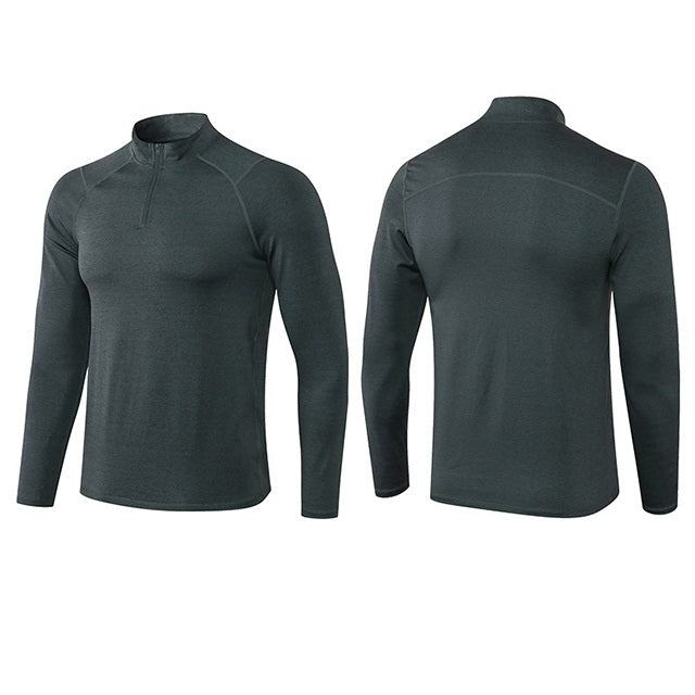 Autumn And Winter Half Zipper Long-sleeved Slim Fit Sportswear For Men