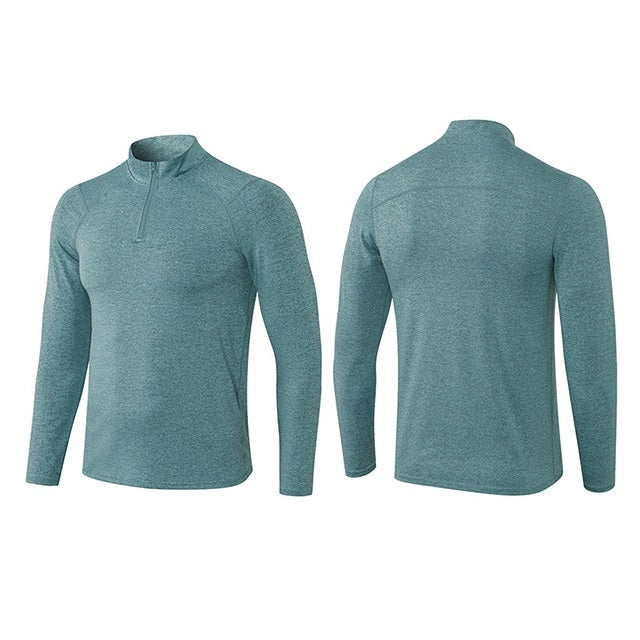 Autumn And Winter Half Zipper Long-sleeved Slim Fit Sportswear For Men