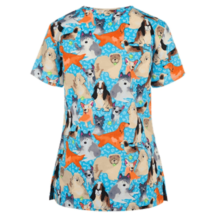 Loose Printed Hedging Thin T-shirt Nurse Uniform