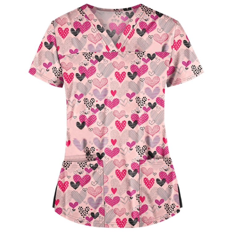 Loose Printed Hedging Thin T-shirt Nurse Uniform