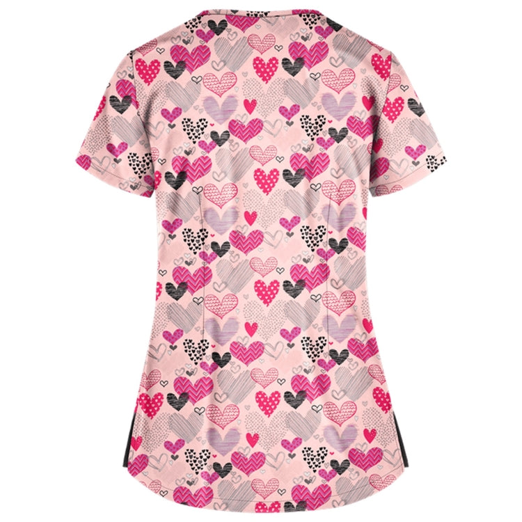 Loose Printed Hedging Thin T-shirt Nurse Uniform