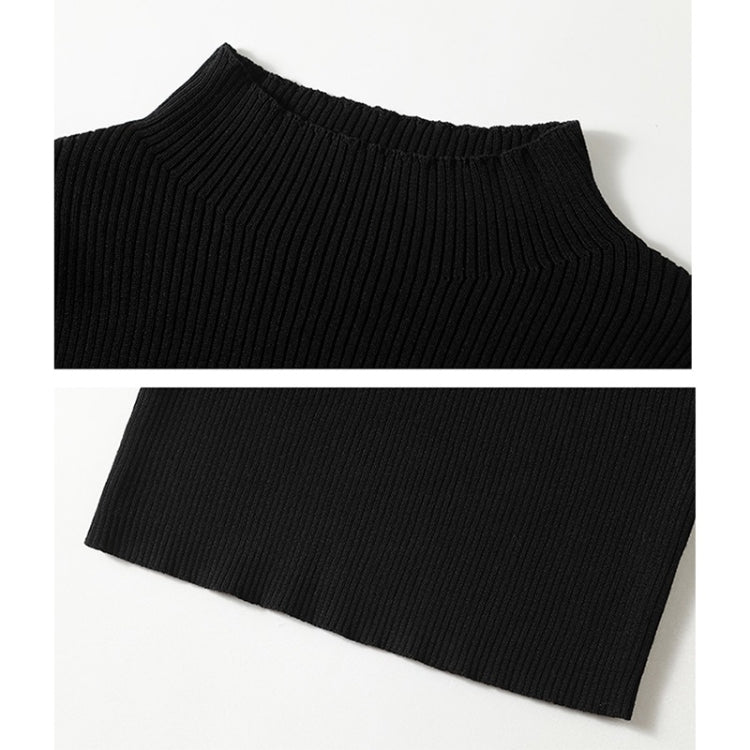 Autumn Winter Slim Fit Knit Sweater + Flamingo Print Big Swing Skirt Suit