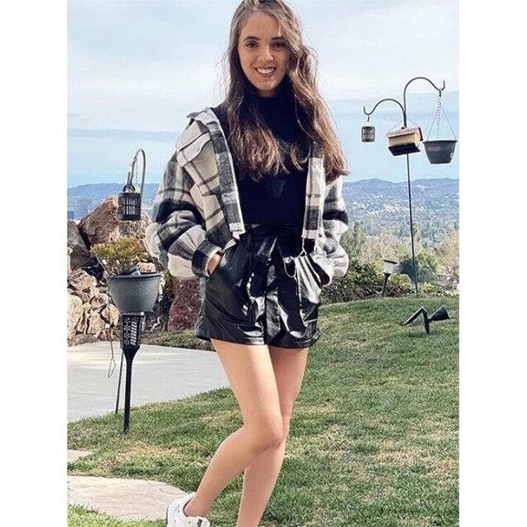 Thin Sexy Casual PU Leather Shorts