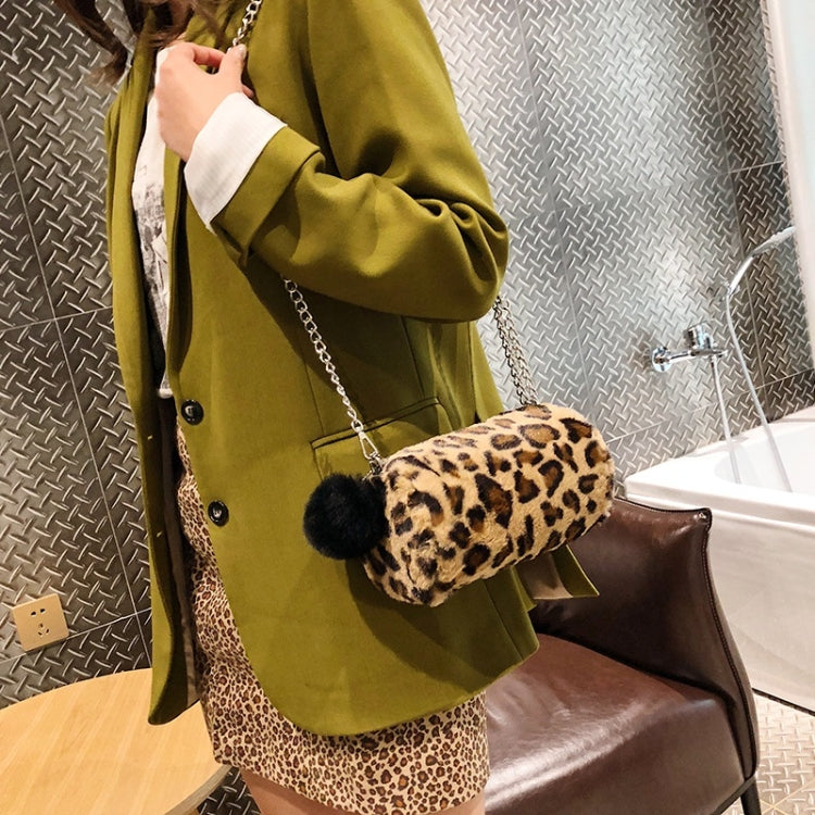 Plush Small Round Bucket Single Shoulder Bag Female Diagonal Bag