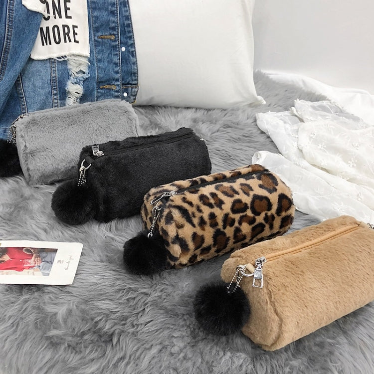 Plush Small Round Bucket Single Shoulder Bag Female Diagonal Bag