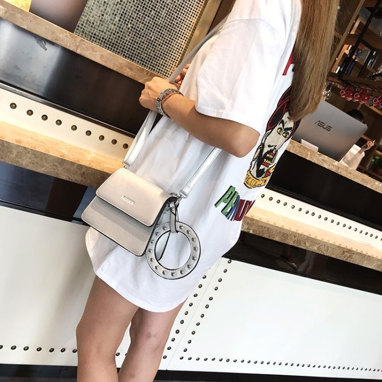 Leisure Lady Shoulder PU Leather Diagonal Bag with Ring