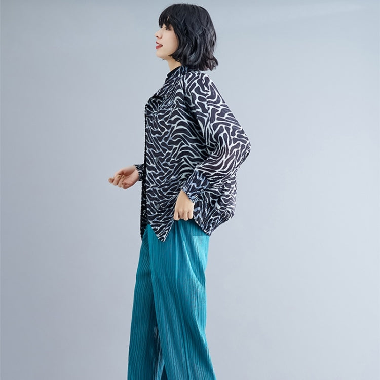 Leopard Print Pleated Top Coat