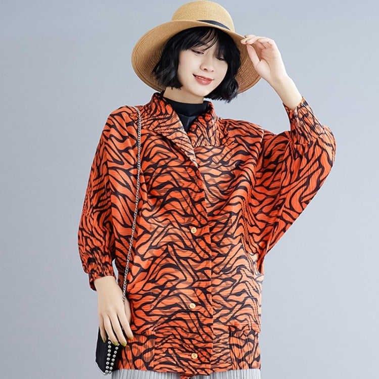 Leopard Print Pleated Top Coat