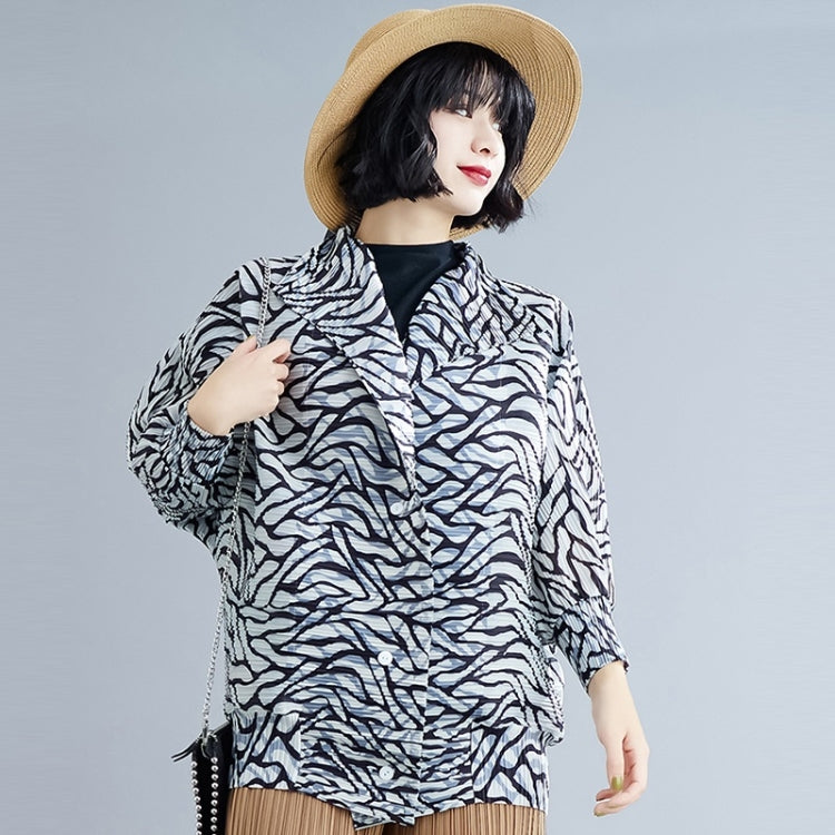 Leopard Print Pleated Top Coat