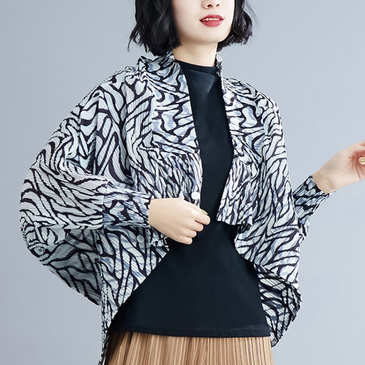 Leopard Print Pleated Top Coat