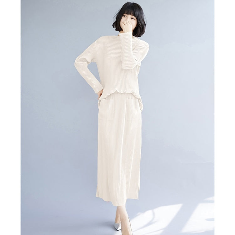 Women Pleated Slim Skirt