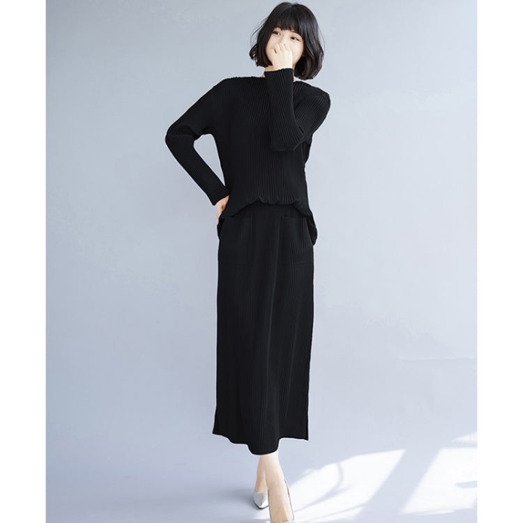 Women Pleated Slim Skirt