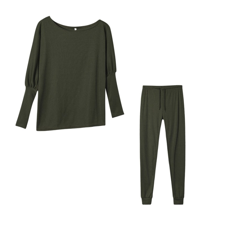 2 in 1 Autumn Pure Color Slanted Shoulder Long Sleeve Sweatshirt Set For Ladies