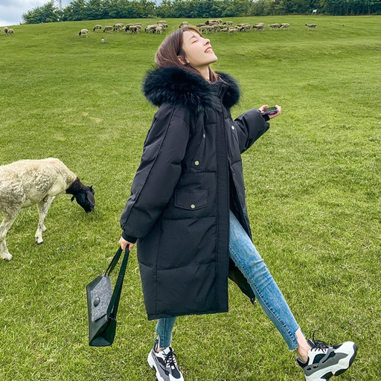 Loose Thickening Big Fur Collar Down Padded Jacket