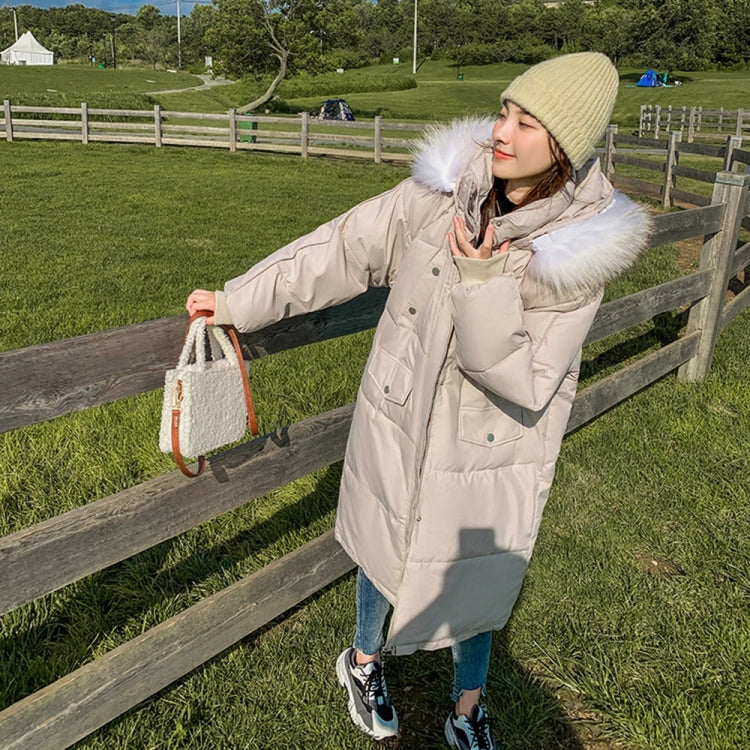 Loose Thickening Big Fur Collar Down Padded Jacket