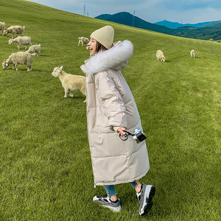 Loose Thickening Big Fur Collar Down Padded Jacket