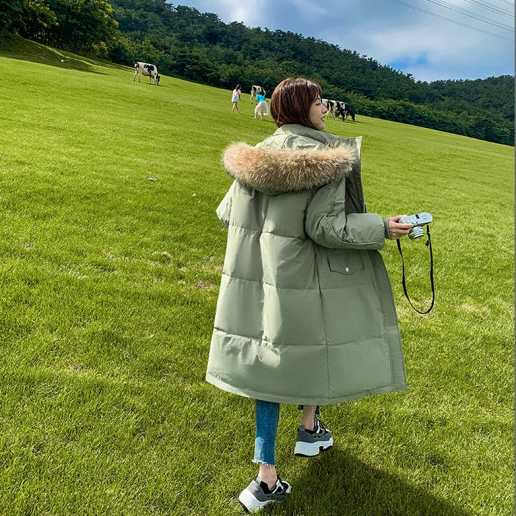 Loose Thickening Big Fur Collar Down Padded Jacket