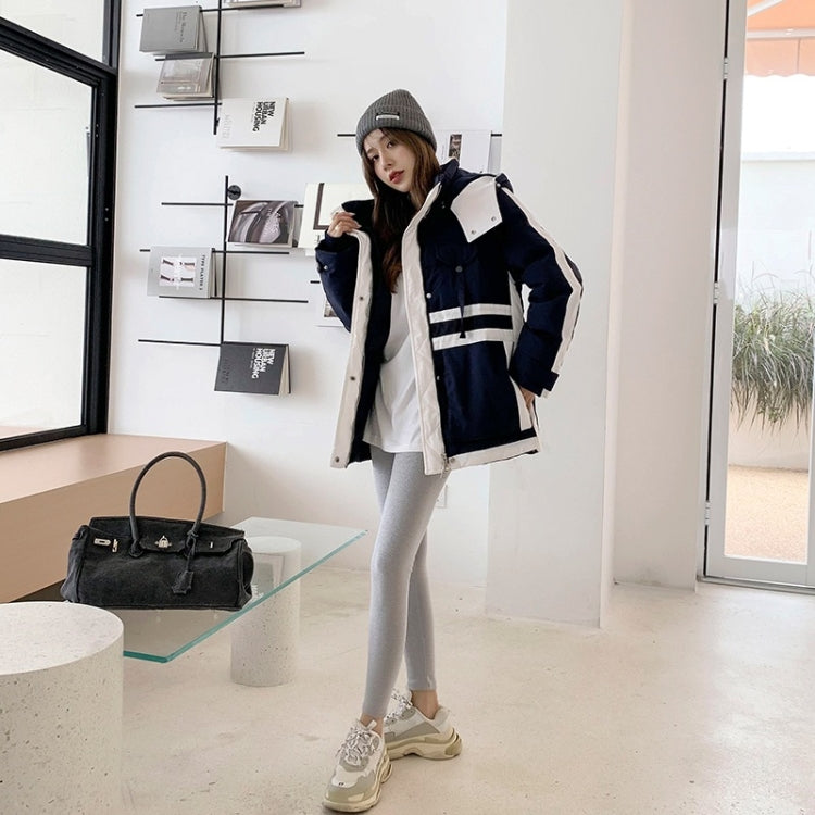 Color Matching White Duck Down Padded Jacket