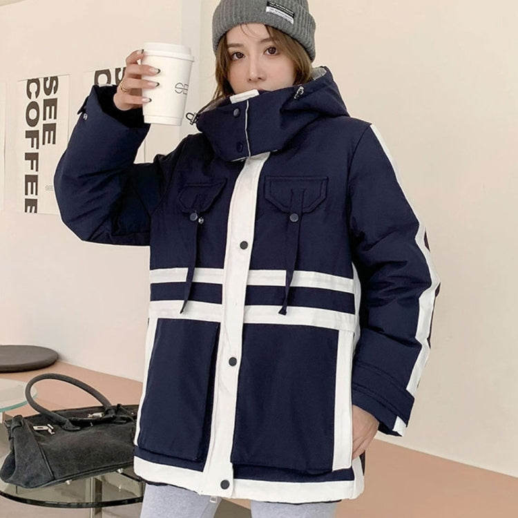 Color Matching White Duck Down Padded Jacket