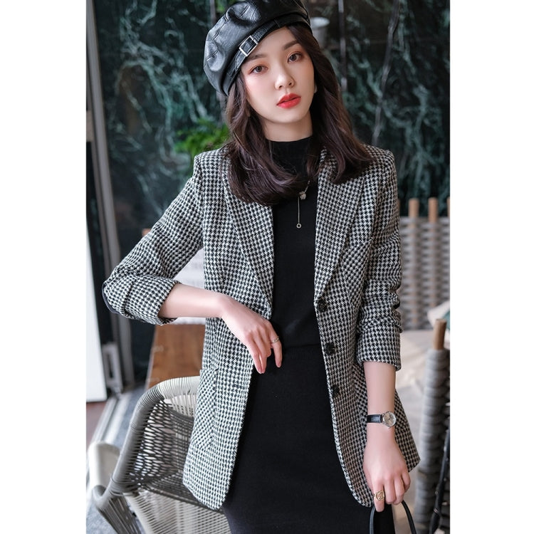 Autumn Houndstooth Suit Jacket For Ladies