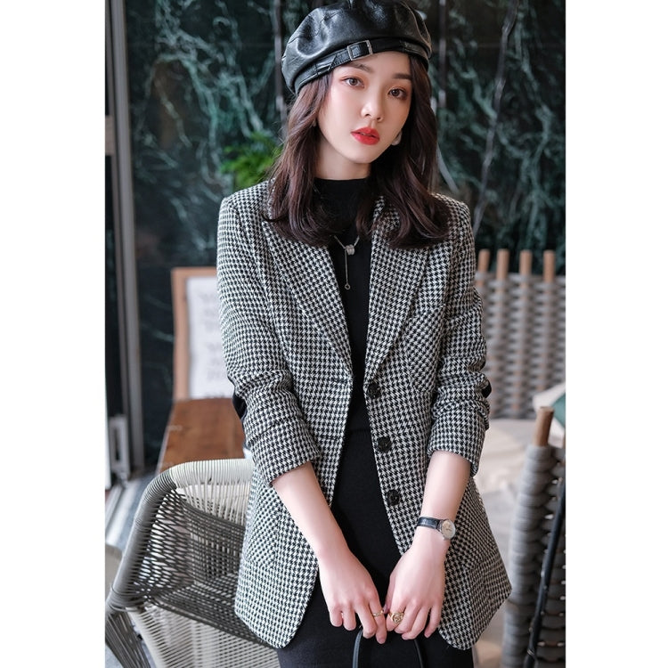 Autumn Houndstooth Suit Jacket For Ladies
