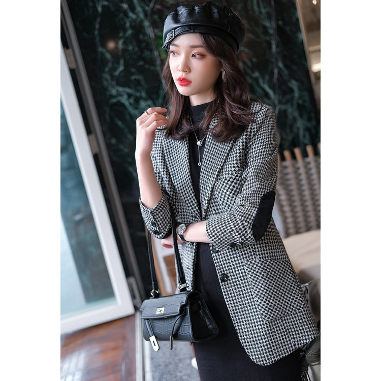 Autumn Houndstooth Suit Jacket For Ladies