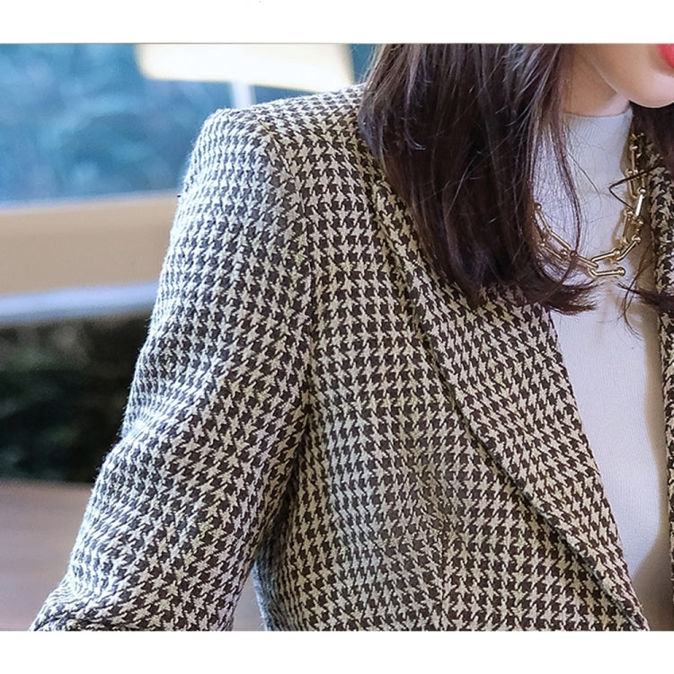 Autumn Houndstooth Suit Jacket For Ladies