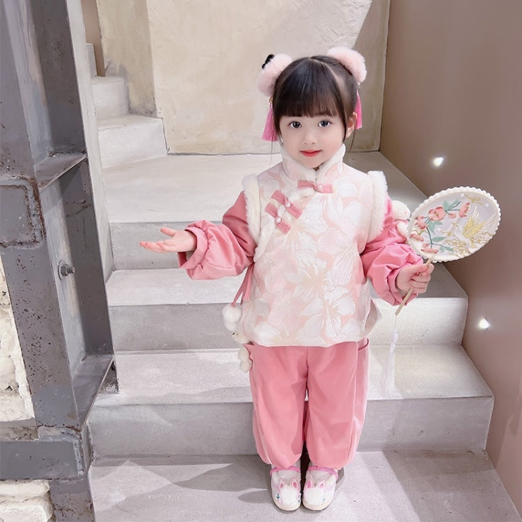 Girls Little Bear New Year Clothing Suit