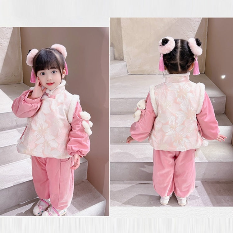 Girls Little Bear New Year Clothing Suit