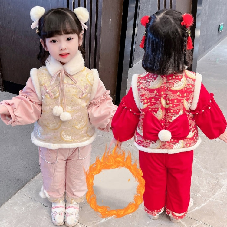Girls Moon Rabbit New Year Wear Suit