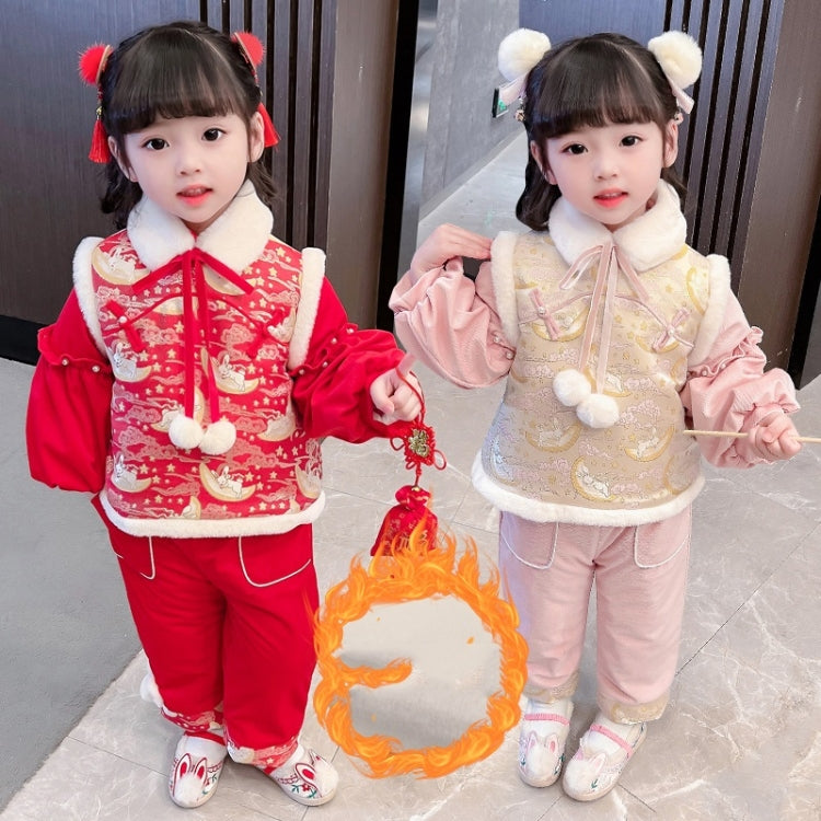 Girls Moon Rabbit New Year Wear Suit