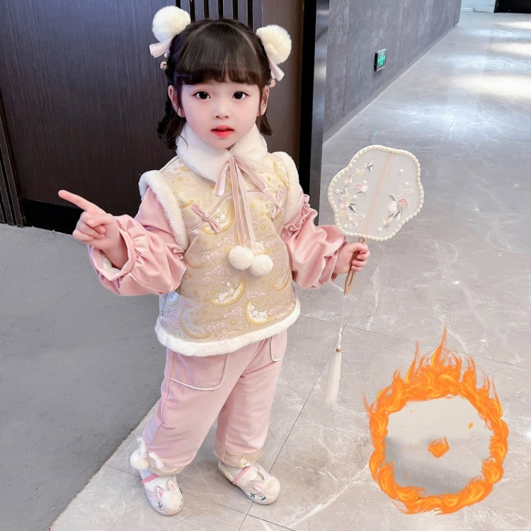 Girls Moon Rabbit New Year Wear Suit