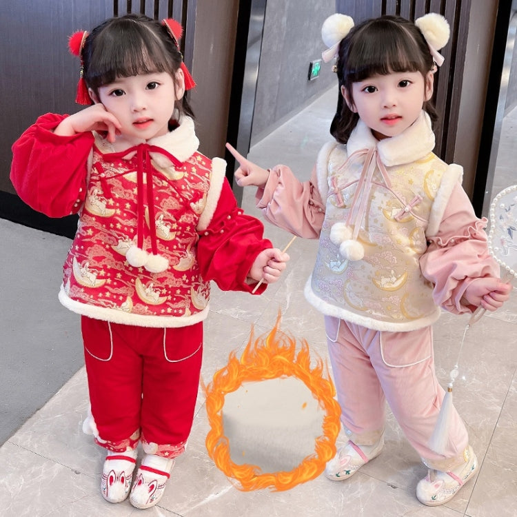 Girls Moon Rabbit New Year Wear Suit