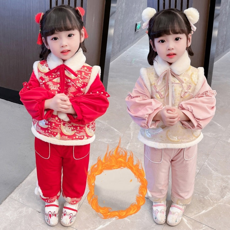 Girls Moon Rabbit New Year Wear Suit