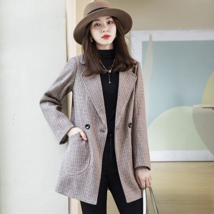 Autumn Plaid Suit Jacket For Ladies