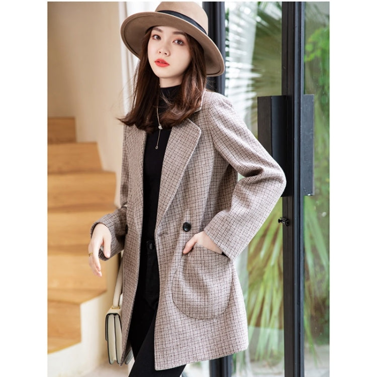 Autumn Plaid Suit Jacket For Ladies