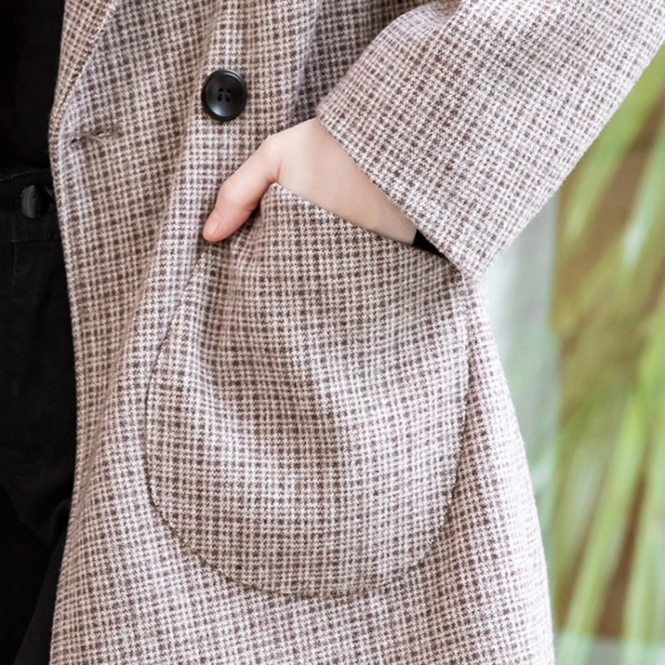 Autumn Plaid Suit Jacket For Ladies
