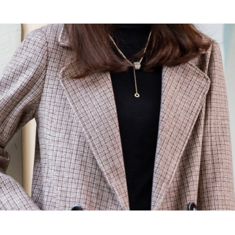 Autumn Plaid Suit Jacket For Ladies