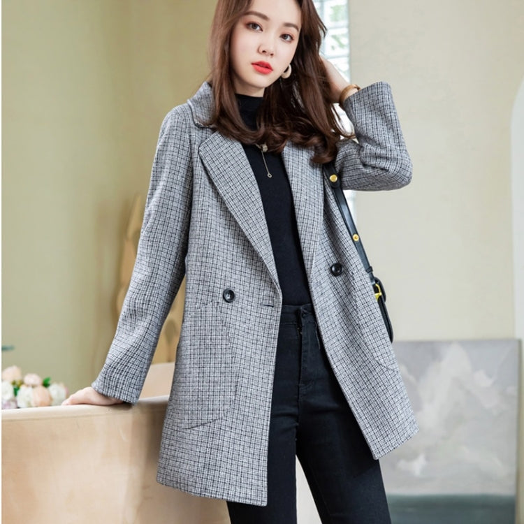 Autumn Plaid Suit Jacket For Ladies