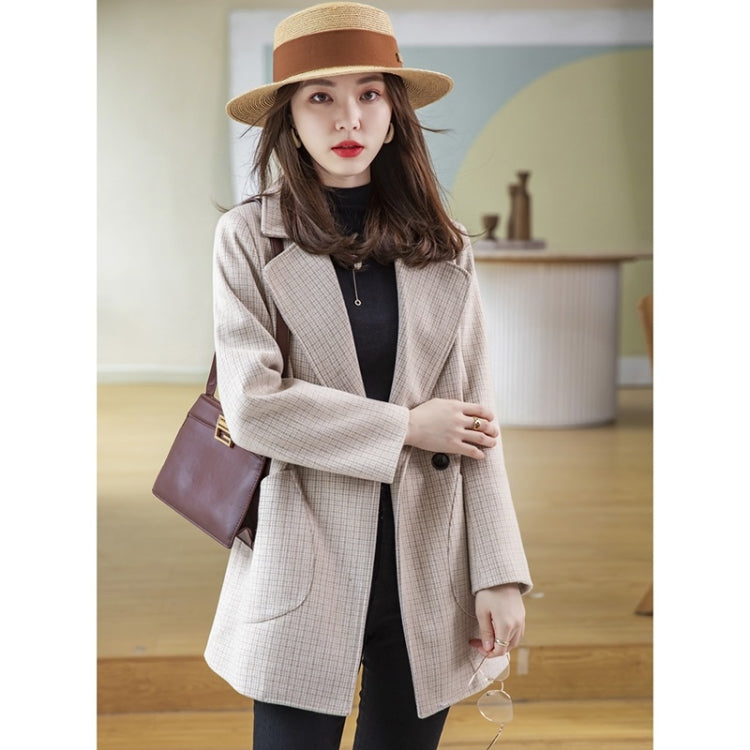 Autumn Plaid Suit Jacket For Ladies