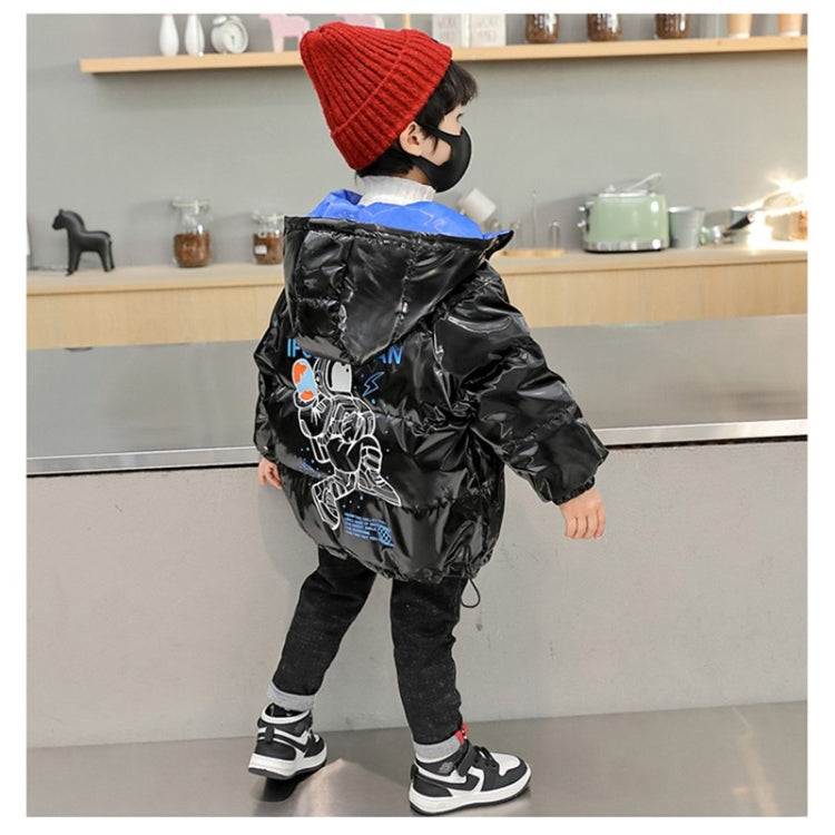 Boys Shiny Face-free White Duck Down Jacket