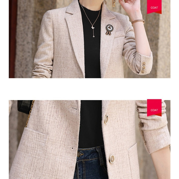 Autumn And Winter 3D Label Woolen Coat For Ladies