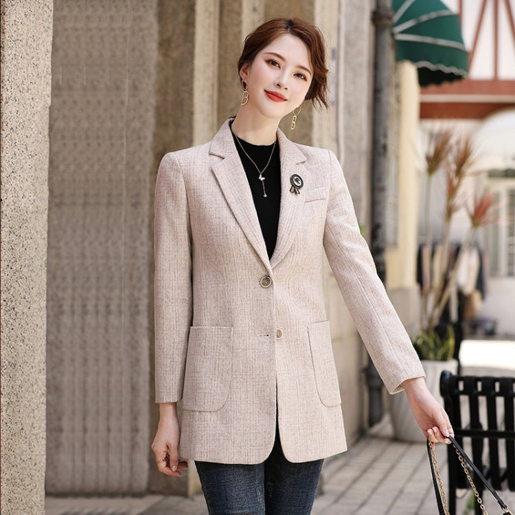 Autumn And Winter 3D Label Woolen Coat For Ladies