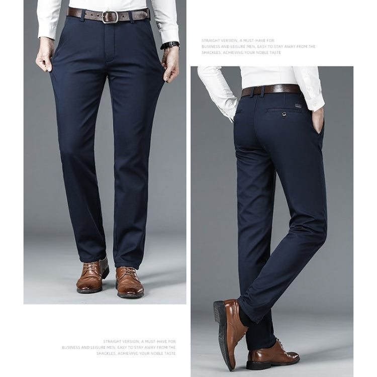 Plush Casual Stretch Cotton High-waist Loose Straight-leg Trousers
