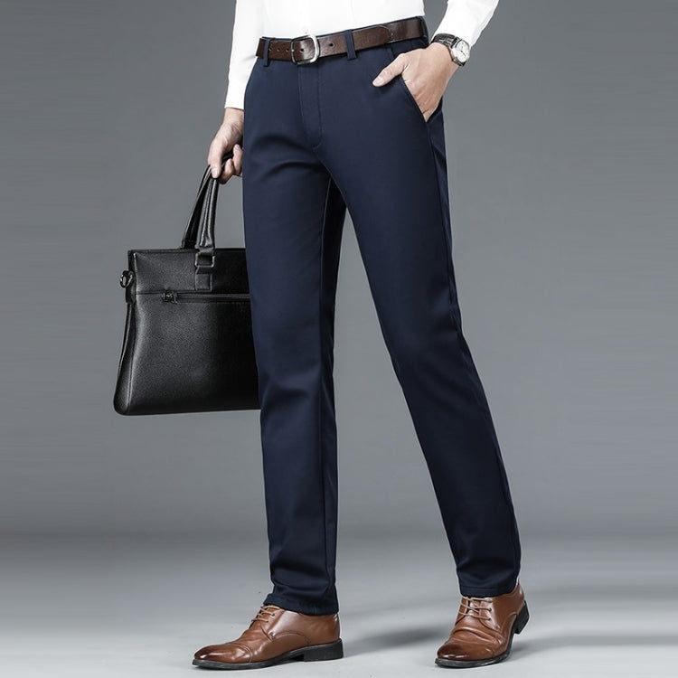 Plush Casual Stretch Cotton High-waist Loose Straight-leg Trousers