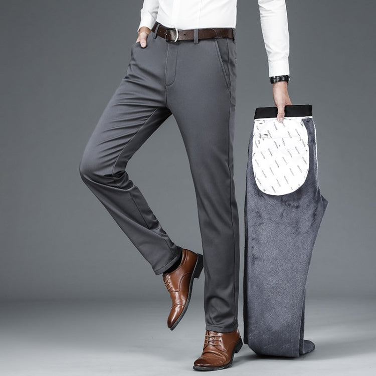 Plush Casual Stretch Cotton High-waist Loose Straight-leg Trousers