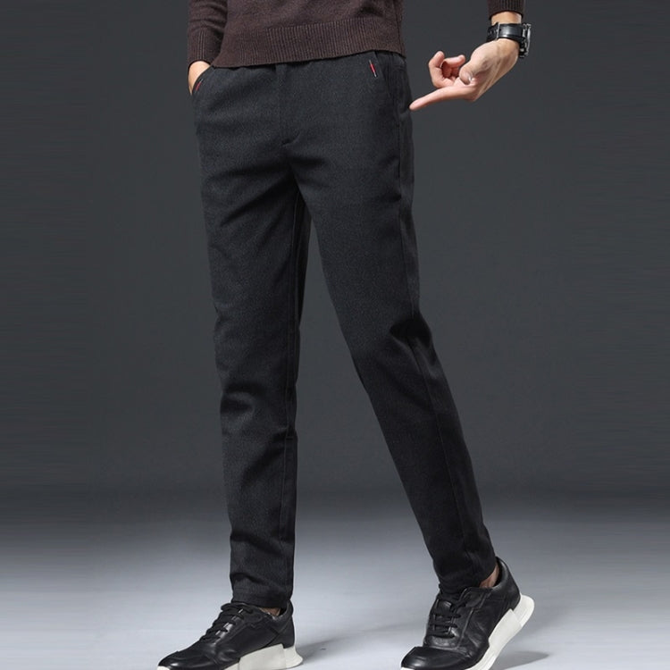 Slim-fit Sanded Woolen Men Trousers